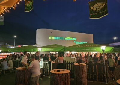 Festzelt Probebeleuchtung