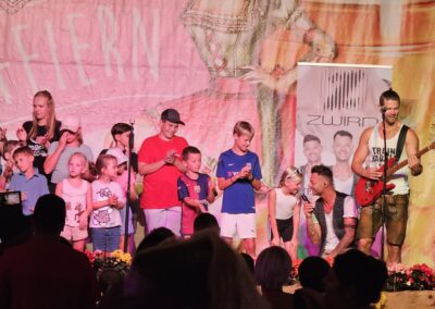 Festzelt Probebeleuchtung